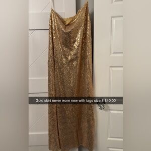 Gold Sequin Skirt